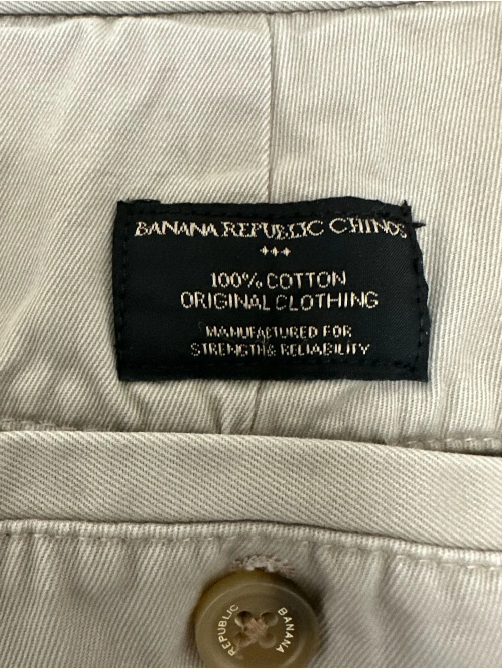 Banana Republic Khaki Straight-Leg Chinos - Light Taupe size 30/30